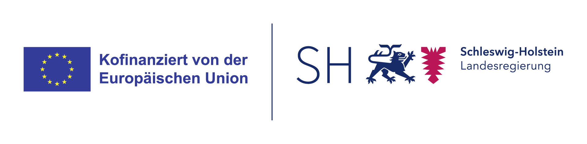 Logo: Kofinanziert von der Europäischen Union - Schleswig-Holstein Landesregierung